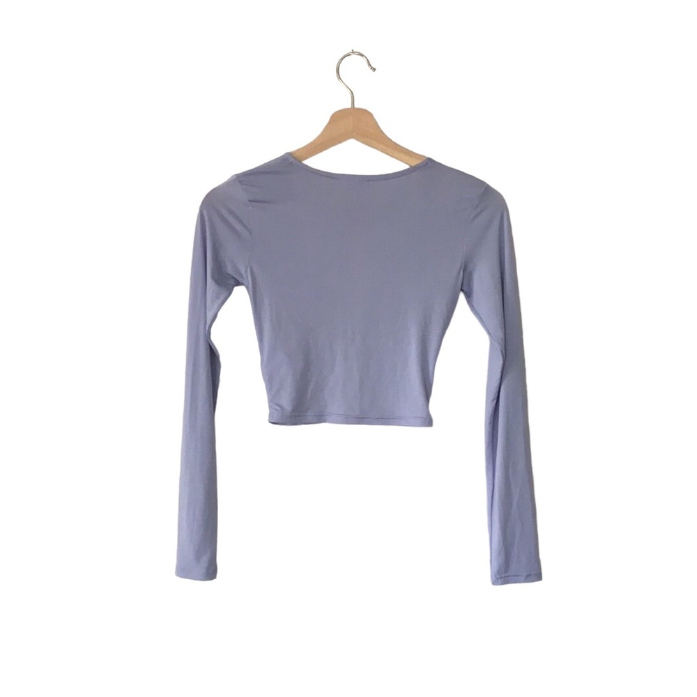 NWT Tally Weijl Y2K Cropped Cut Out Double O-rings Long Sleeve Top, size S - Picture 4 of 12